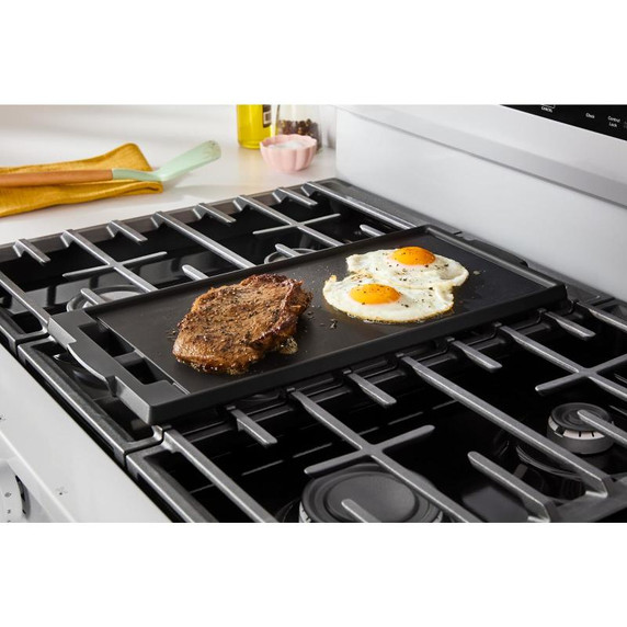 Whirlpool® 30-inch Gas Range with Air Fry and Air Baking, Self Cleaning, Rapid Preheat 5.0 CuFt Capacity WFGS5030RW