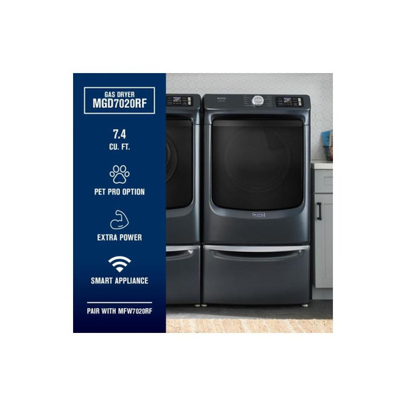 Maytag® Smart Pet Pro Front Load Gas Dryer - 7.4 CU. FT. MGD7020RF