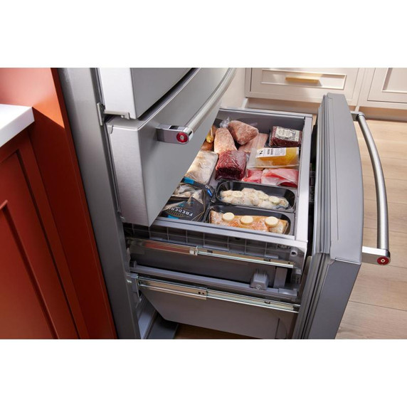 Kitchenaid® 26.2 Cu. Ft. Multi-Door French Door Refrigerator with Platinum Interior KRMF536RPS