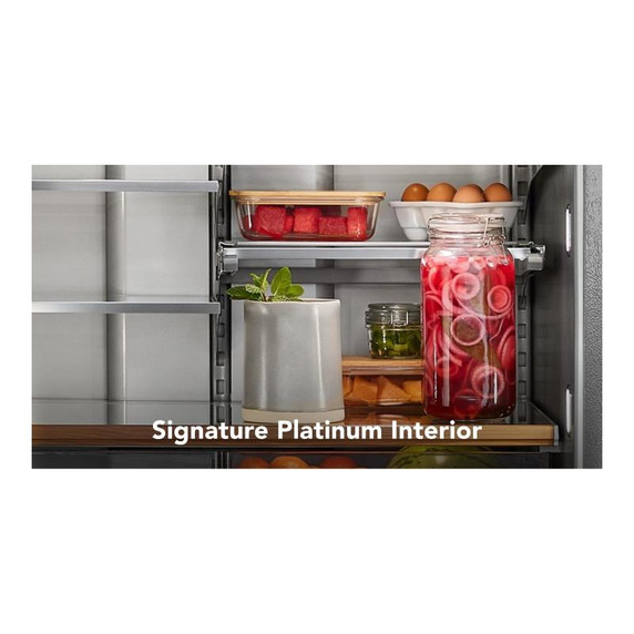 Kitchenaid® 26.2 Cu. Ft. Multi-Door French Door Refrigerator with Platinum Interior KRMF536RPS