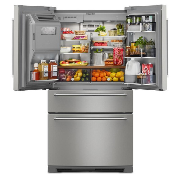 Kitchenaid® 26.2 Cu. Ft. Multi-Door French Door Refrigerator with Platinum Interior KRMF536RPS