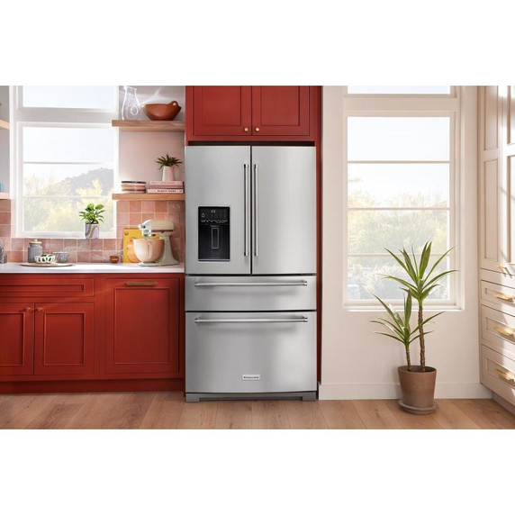Kitchenaid® 26.2 Cu. Ft. Multi-Door French Door Refrigerator with Platinum Interior KRMF536RPS
