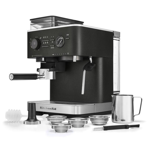KitchenAid.ca Exclusive Colour - Semi Automatic Espresso Machine with Burr Grinder KES6551BK