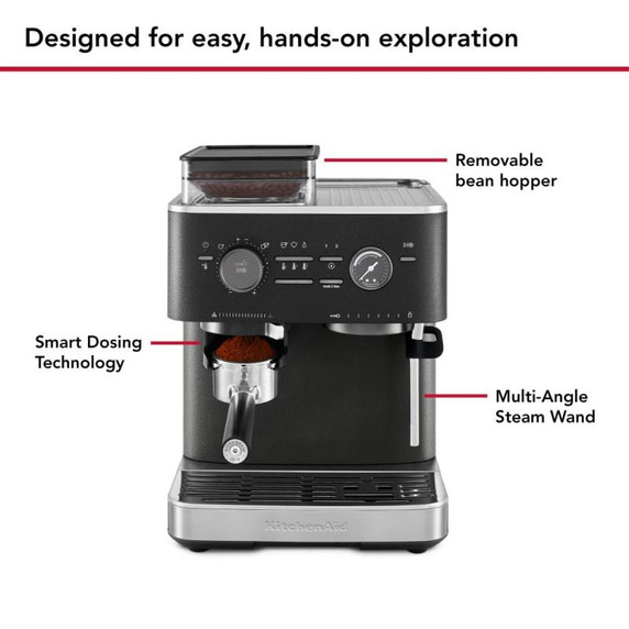 KitchenAid.ca Exclusive Colour - Semi Automatic Espresso Machine with Burr Grinder KES6551BK