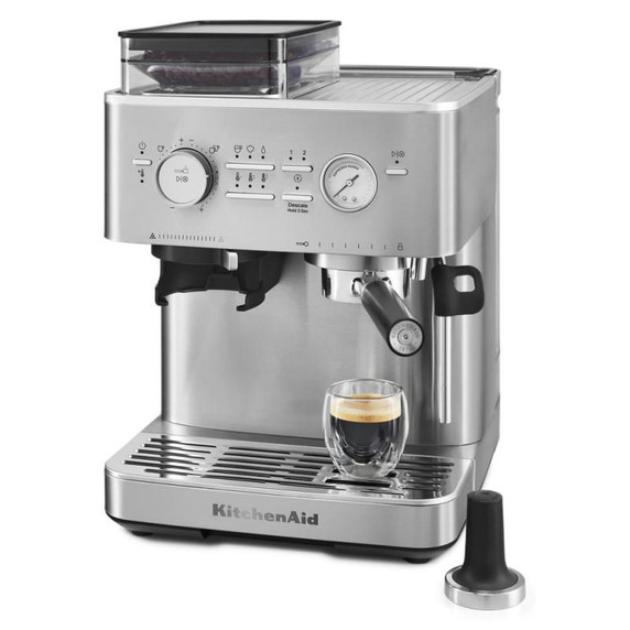 Kitchenaid® Semi Automatic Espresso Machine with Burr Grinder KES6551SX