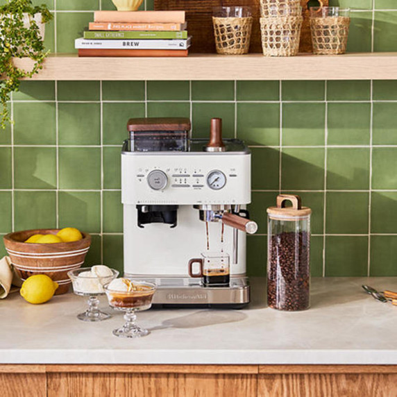 Kitchenaid® Semi Automatic Espresso Machine with Burr Grinder KES6551PL