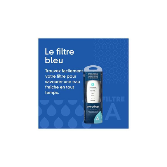 everydrop® Refrigerator Water Filter A - EDRARXD1B (Pack of 1) EDRARXD1B