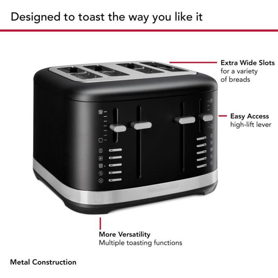 Kitchenaid® 4 Slice Toaster KMT4109BM