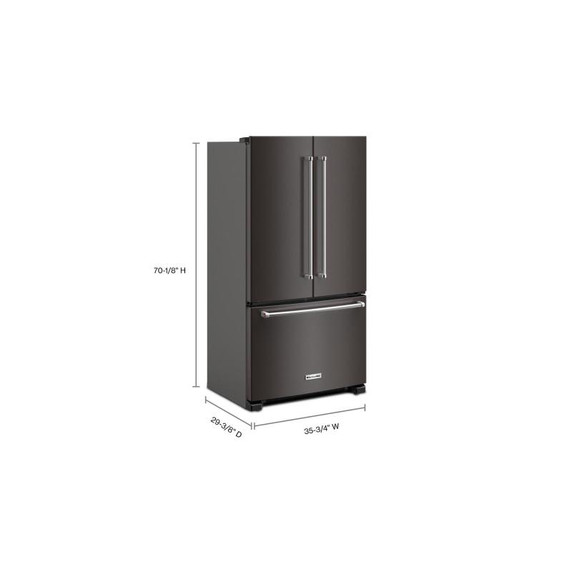 Kitchenaid® 20 cu. ft. 36-Inch Width Counter-Depth French Door Refrigerator with Interior Dispense KRFC136RBS Kitchenaid® 20 cu. ft. 36-Inch Width Counter-Depth French Door Refrigerator with Interior Dispense KRFC136RBS