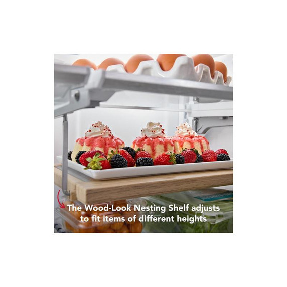 Kitchenaid® 20 cu. ft. 36-Inch Width Counter-Depth French Door Refrigerator with Interior Dispense KRFC136RWH Kitchenaid® 20 cu. ft. 36-Inch Width Counter-Depth French Door Refrigerator with Interior Dispense KRFC136RWH