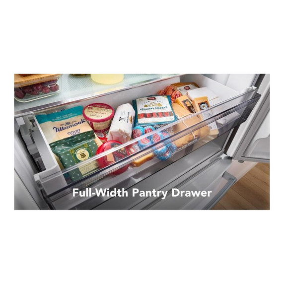 Kitchenaid® 20 cu. ft. 36-Inch Width Counter-Depth French Door Refrigerator with Interior Dispense KRFC136RWH Kitchenaid® 20 cu. ft. 36-Inch Width Counter-Depth French Door Refrigerator with Interior Dispense KRFC136RWH