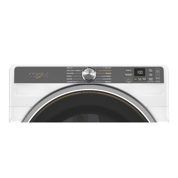 Whirlpool® 7.4 cu. ft. Smart Front Load ENERGY STAR® Certified Gas Dryer with Steam Capabilities WGD6720RW