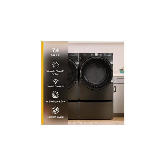 Whirlpool® 7.4 cu. ft. Smart Front Load ENERGY STAR® Electric Dryer with Wrinkle Shield™ Option YWED5720RU