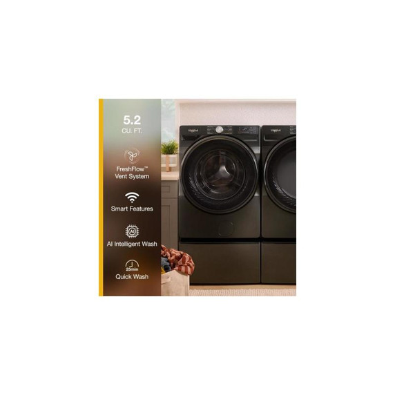 Whirlpool® 5.2 cu. ft. I.C.E. Smart Front Load ENERGY STAR® Certified Washer with FreshFlow™ Vent System WFW5720RU