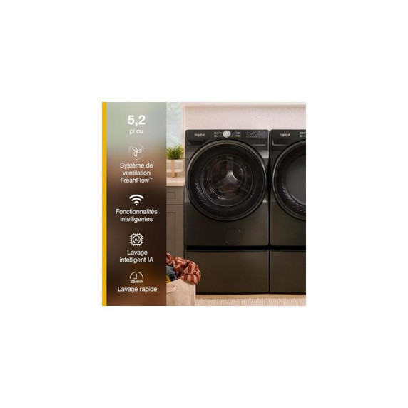 Whirlpool® 5.2 cu. ft. I.C.E. Smart Front Load ENERGY STAR® Certified Washer with FreshFlow™ Vent System WFW5720RU