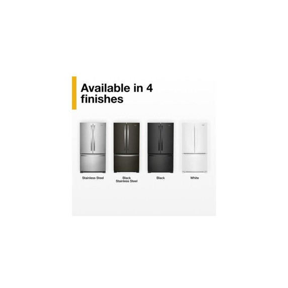 Whirlpool® 36-Inch Wide Counter-Depth French Door Bottom Mount Refrigerator - 20 cu. ft. WRFC2036RZ