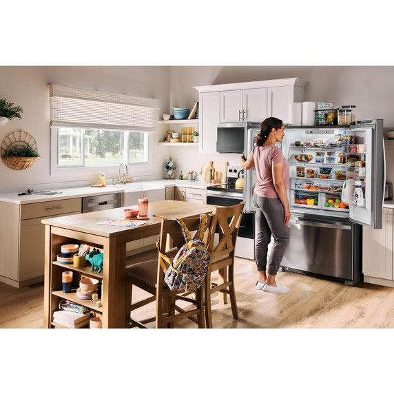 Whirlpool® 36-Inch Wide Full-Depth French Door Bottom Mount Refrigerator - 25 cu. ft. WRFF3236RV Whirlpool® 36-Inch Wide Full-Depth French Door Bottom Mount Refrigerator - 25 cu. ft. WRFF3236RV