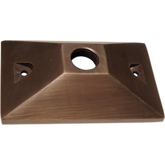 Rectangular brass electrical mounting plate