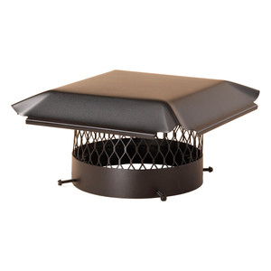 Draft King Single Flue Chimney Cap | Black Galvanized Steel | Round Bolt-On | For Use in California and Oregon Draft King Single Flue Chimney Cap | Black Galvanized Steel | Round Bolt-On | For Use in California and Oregon