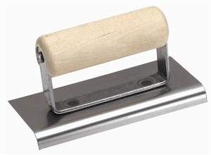MTCE506S Marshalltown 6 X 4 SS Edger-1/8" Radius, 1/4" Lip - Wood Handle