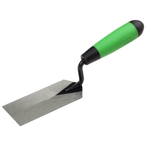 KRHC433PF 8"x2" Hi-Craft Margin Trowel w/Green Soft Grip Handle