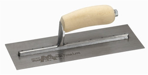 MT4SSFP Marshalltown 11 1/2 x 4 3/4 PermaShape® Handle Finishing Trowel "Flat" Stainless Steel w/ Wooden