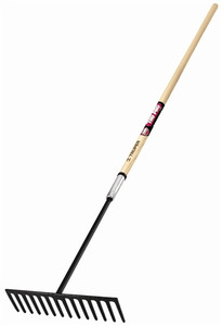 TR33105 Truper 14Tine Asphalt Rake 60” Wood Handle. Sold in 3pks