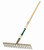 TR31383 Truper 16Tine Level Head Rake with 60” Wood Handle. Curved Tines. Sold in 3pks