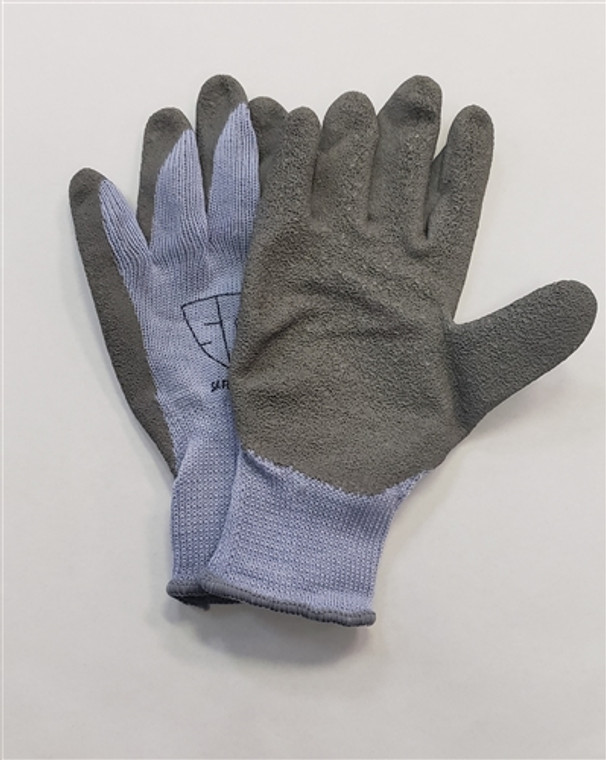 NG1512L Pr Blue Crinkle Cut Heavy Duty Gray Palm Glove - Large - Sold in Dozens Only