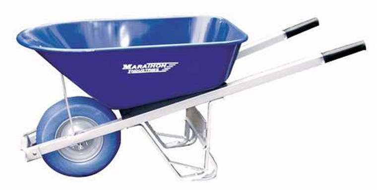 MA70002 6 Cf Wheelbarrow with Steel Handles & Flat Free Tire