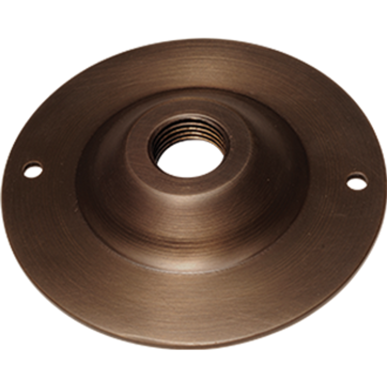 Round brass electrical mounting plate