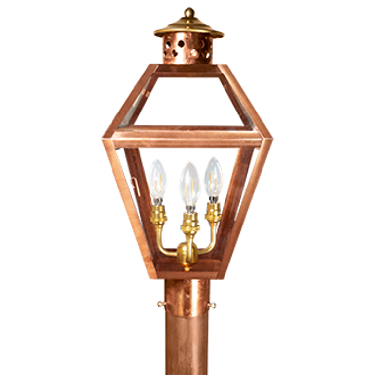 Hermitage Copper Lantern Lamppost