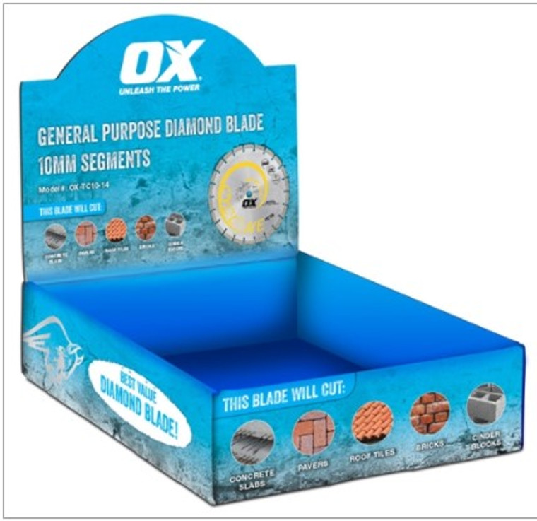 OXTC10-7B Trade General Purpose 7" Diamond Blade/10 Blade Counter Box