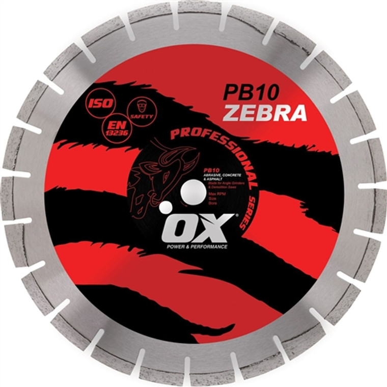 OXPB10-14 OX 14" ZebraPro Abrasive/Gen Purpose Diamond Blade