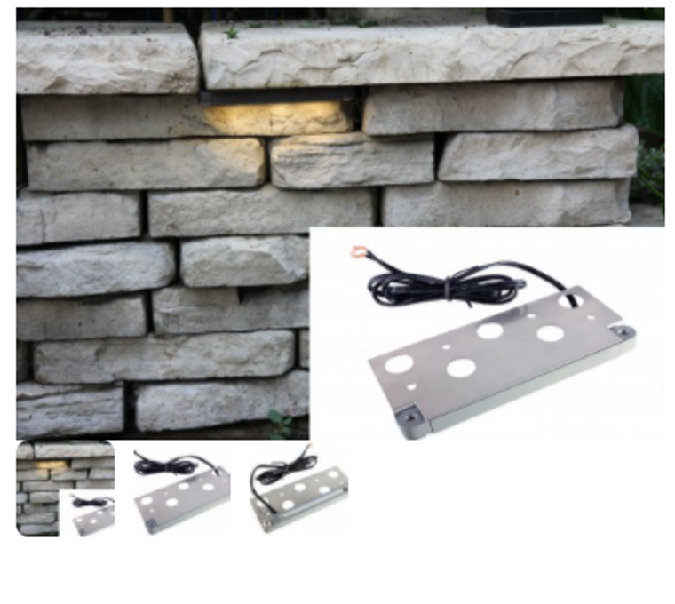 Hardscape Retaining Wall Light 6.9" Grey Trim (Hardwire) #EZWL836