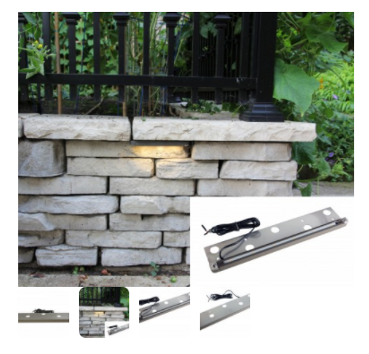 Hardscape Retaining Wall Light LED 13.2" Brown Trim (Hardwire) #EZWL855