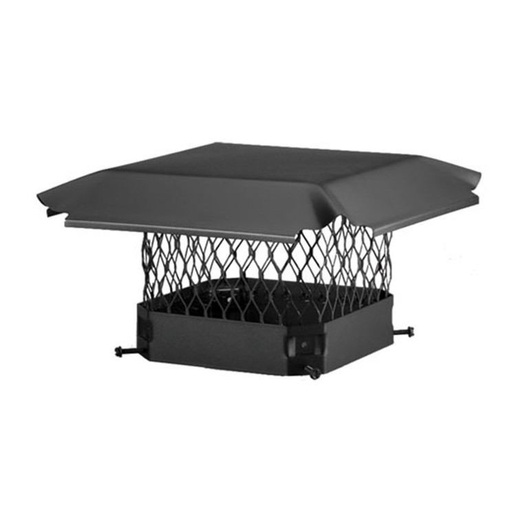 Draft King Single Flue Chimney Cap | Black Galvanized Steel | Bolt-On