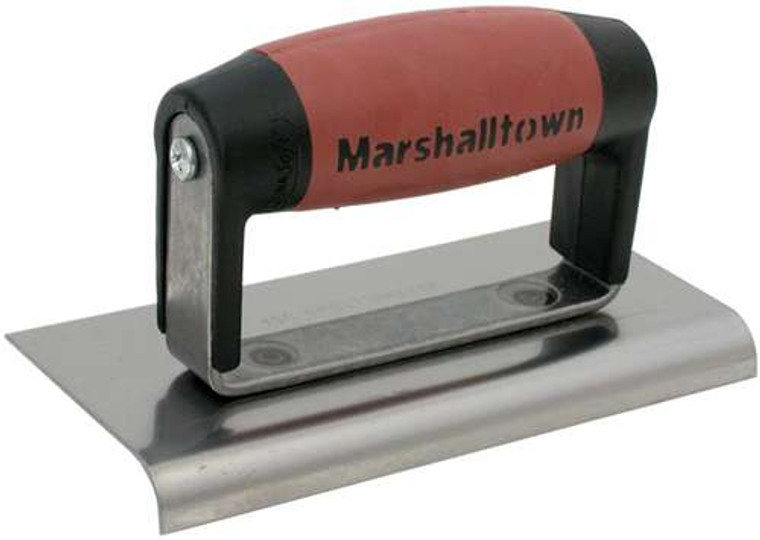 MT36D Marshalltown 6 x 3 Edger-Straight Ends-3/8" Radius, 1/2" Lip-DuraSoft® Handle