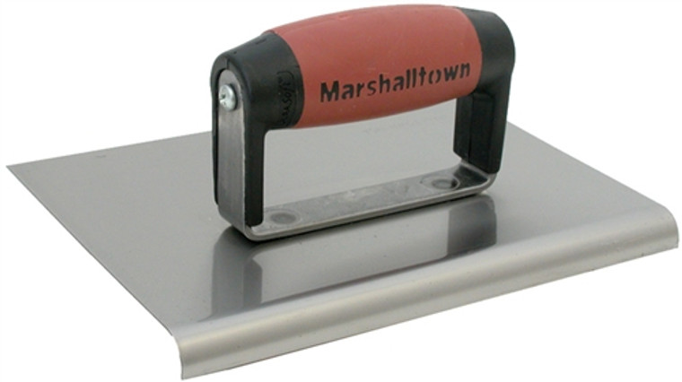 MT185SSD Marshalltown 8 x 6 SS Edger-Straight Ends-3/8" Radius, 1/2" Lip-DuraSoft® Handle
