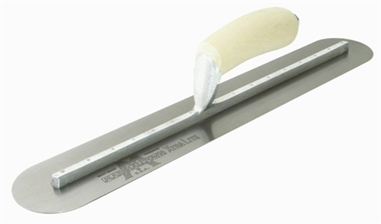 MTMXS205FD Marshalltown 20 X 5" Fully Rounded Finishing Trowel w/Curved DuraSoft® Handle