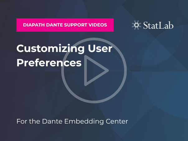 Dante: User Preferences