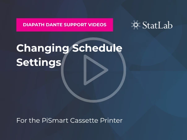 Dante: Changing Schedule Settings