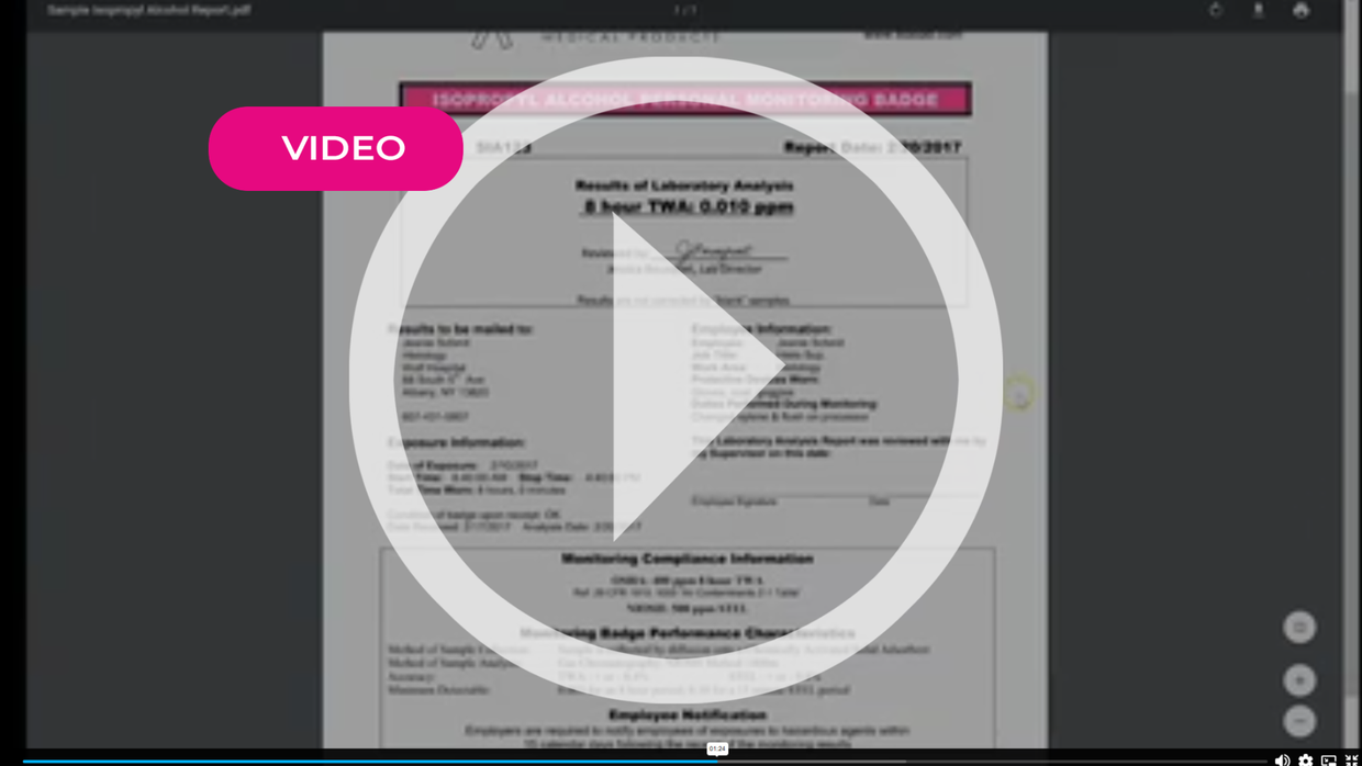 Interpreting Vapor Monitor Badge Results