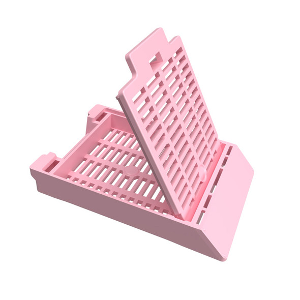 Pathflow PiSmart Thermal, Slotted, Attached Lid, Front Hinge, Pink, 2000/cs