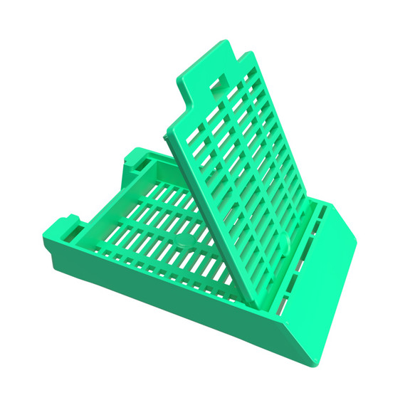 Pathflow PiSmart Thermal, Slotted, Attached Lid, Front Hinge, Green, 2000/cs