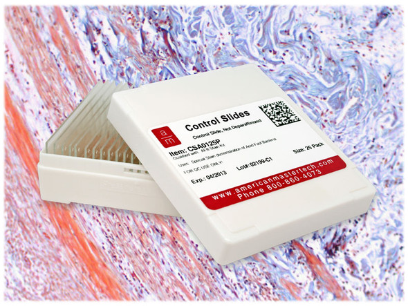 StatLab Appendix Control Slides, adhesive slide. 25 slides / box