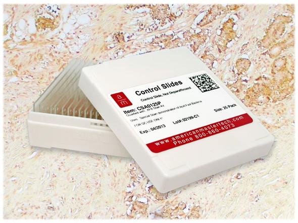 StatLab Argent-Argyrophil Control Slides, adhesive slide. 25 slides / box