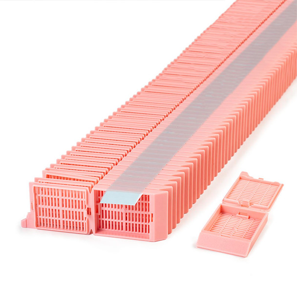Routine Cassettes, Lids Attached, Taped, Pink, 1,000/case