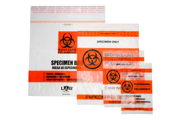 Specimen Transport Bags with Tear-Zone