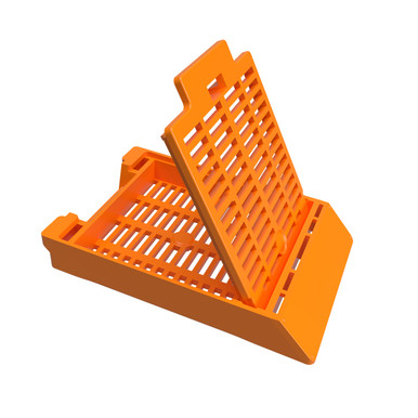 Pathflow PiSmart Thermal, Slotted, Attached Lid, Front Hinge, Orange, 2000/cs
